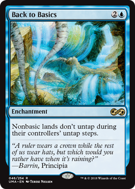 Back to Basics
 Nonbasic lands don't untap during their controllers' untap steps.
